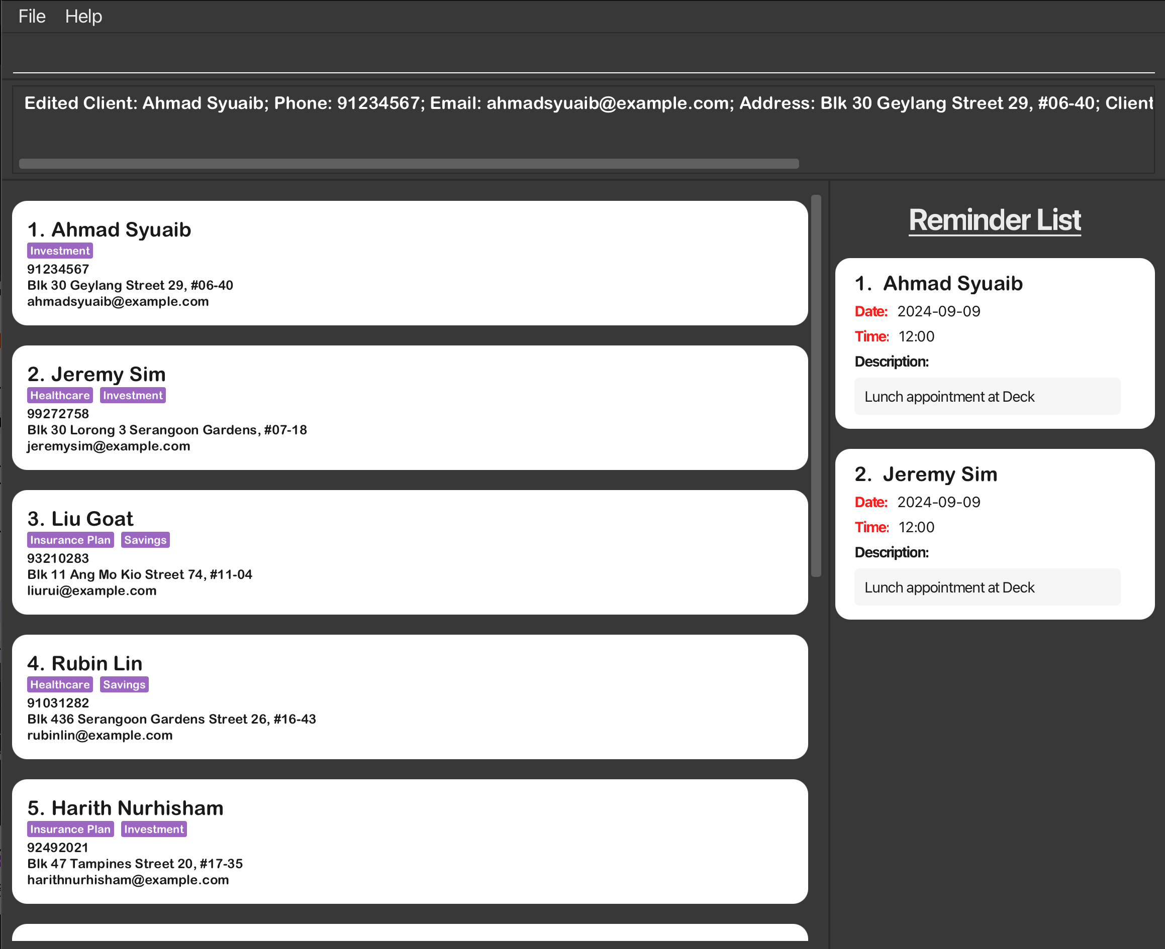 result for 'edit 1 p/91234567'